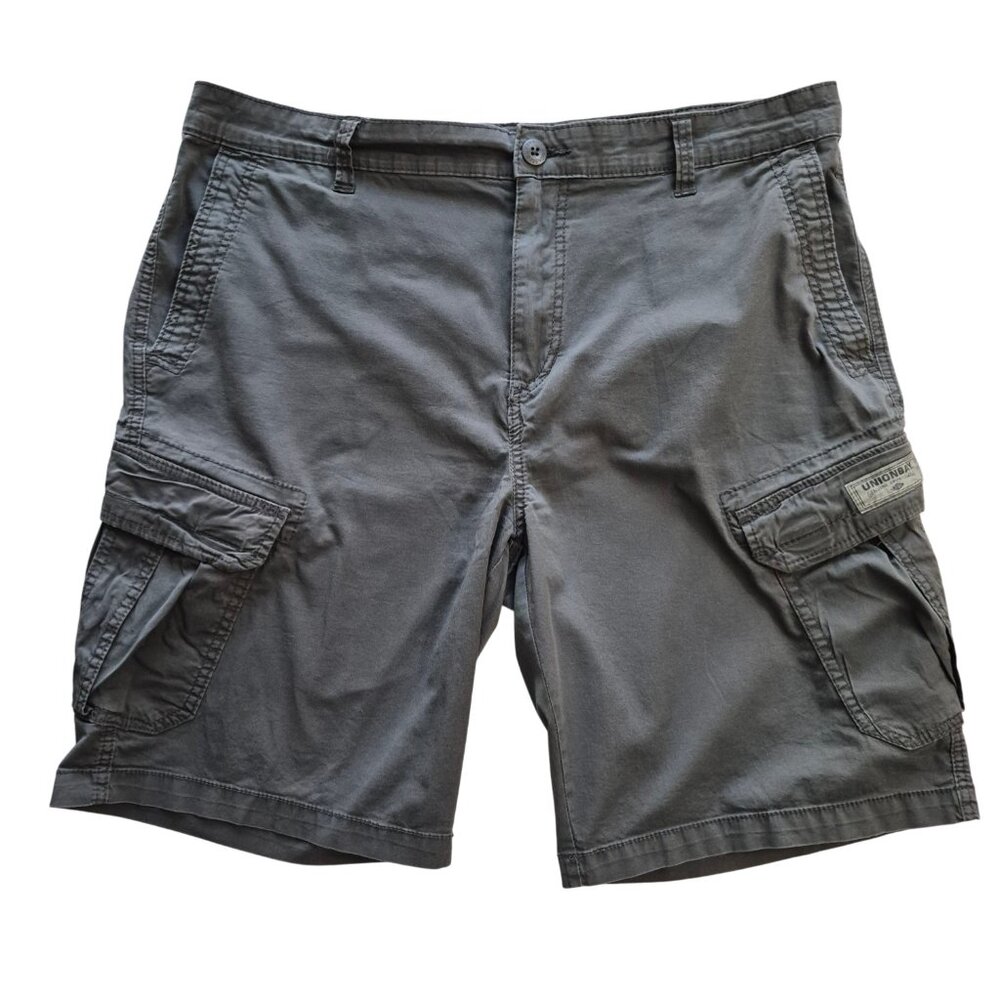 UNION BAY Cargo Shorts Greenish Gray Color Stretch Gorpcore Size 40
